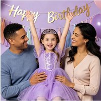 Purple Birthday Crown Rhinestone Alloy Insertion Hair Comb,for Girl 3 4 5 6 7 8 9 10Years Old Birthday Party Decorative