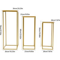 3PCS Flower Stands for Parties, Geometric Flower Display Holders Metal Plant Stand Display Column for Vases Party Backdrop Decor
