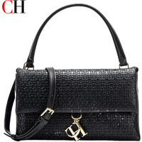 CH Handbag For Women Luxury Designer Shoulder Bag Fashion Embossed Leather Top Handle Bag Elegant Clutch Bag For Daily Use