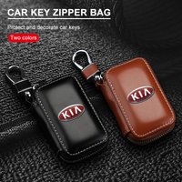 Leather Car Accessories Key Holder Keychain Zipper Key Holder Bag for Kia Sportage Ceed Picanto Rio ProCeed Niro 5 3 4 K7 K5 K8