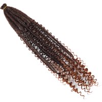 Braids Hair 24Inch Single Dreadlock Extension Reggae Style Faux Locs with Highlight Strands Hand Crocheted Synthetic Dreadlocks
