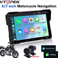 Vtopek 5"/7" inch Motorcycle DVR GPS Navigation Multimedia Player Wireless CarPlay Android Auto IPX7 Waterproof Screen Recorder image 4
