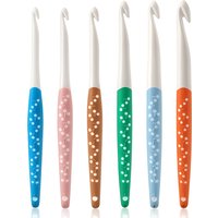 1pcs Ergonomic Soft Handle Crochet Hook Cherry Two Color Knitting Needles 6-12mm DIY Wool Weave Knitting Crochet Tools Crafts