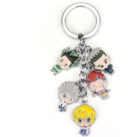 Anime Hunter Metal Charm Keychain GON Killua Zoldyck Kurapika Leorio Hisoka Figures Keyring Women Men Backpack Car Jewelry