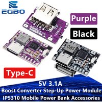 Type-C USB 5V 3.1A Boost Converter Step-Up Power Module IP5310 Mobile Power Bank Accessories With Switch LED Indicator