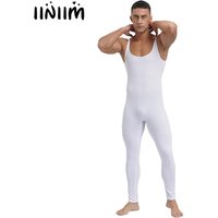 Mens Striped Athletic Tank Unitard Undershirts Stretchy Wrestling Singlet Bodybuilding Bodysuit Rompers for Workout Gymnastics