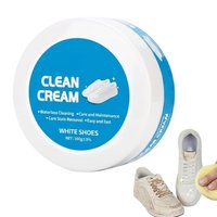 160g White Shoes Cleaning Cream Stains Remover Shoes Whitening All-Purpose Cleansing Cream With Wipe Sponge For Shoes Sneakers