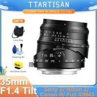 TTArtisan 35mm F1.4 APS-C Tilt Large Aperture Lens for Sony E Nikon Z Fuji X M43 Canon R EOSR A6600 A7C XT50 XM5 R50 R6 Z6 Z7 ZF