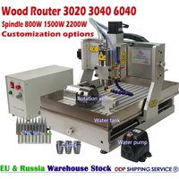 LY CNC Engraving Machine USB 3020 3040 6040 6090 3 Axis 4 Axis Wood Router Engraver Aluminum Milling Lathe Support Water Tank