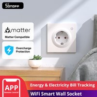 SONOFF WS01TPF-E Orb Socket Matter Over WiFi EU Smart Wall Socket Type F Smart Energy Insights Intelligent Overload Protection