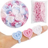 50/100 PCS Disposable Eyelashes Glue Ring Cup Lash Extension Container Tattoo Pigment Holder Makeup Tools Wholesale Supplies
