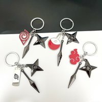 40 Style Naruto Keychain Toy Xiao Organization Red Cloud Pendant Kunai Shuriken Konoha Ninja Backpack Pendant Birthday Gift