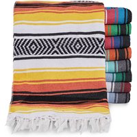 Soft Cozy Polyester Cotton Mexican Blanket Yoga Mat Blended Cape Woven Throw Sofa Shawl Home Textile Blanket Garden Camping