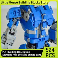 Popular Movie Model MOC Building Bricks Model 38 Blue Armored Man Modular Technology Gifts Holiday Assemble Children Toys Suit