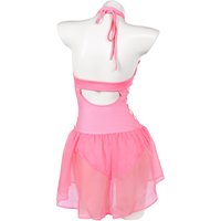 Peach Cosplay Costume Cartoon Princess Disguise Adult Women Jumpsuit Swimsuit Outfits Halloween Swimwear Carnival Party Suit