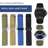 For Tudor Seiko Breitling Panerai Breathable Durable Outdoor Comfortable Nylon Canvas Hook and Loop Fastener Watch Strap 22 24mm