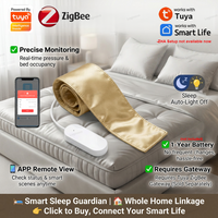 Zigbee Pressure Pad Sensor TUYA Smart Life Nursing Bed Occupancy Exit Alarm Detector Smart Home Care Detection Battery Powered