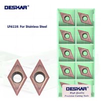DESKAR 100% Original DCMT070204-MV DCMT070208-MV DCMT11T304 DCMT11T308 LF6118 Schneideeinsatz Drehmaschinen-Bearbeitungswerkzeug Klinge
