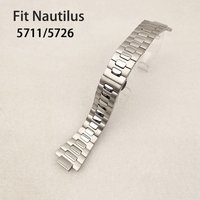 Fit Nautilus 5711 5726 Watch Bands 25mm*13mm High Quality Modified Wristband Convexity Stainless Steel Metal Folding Clasp Strap