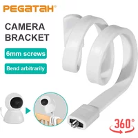 PEGATAH M6 Thread Silicone Gooseneck Baby Monitor Holder Flexible Camera Mount for Crib Selfie Vlog Desk Creative Snake Bracket