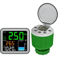 8-in-1 Wireless Solar Tank Level Monitor W/Alarm LCD Display & Temp Sensor 100m Range 8 Transmitters Support for Tank Fuel Tank