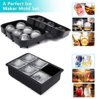 6 Grid Round Square Ice Cube Ball Large Ice Cube Maker For Whiskey Cocktails and Homemade Keep Drinks Chilled Ice Mold