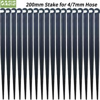 OASIS 50-1000PCS Garden 1/4" Stake Fixed Stems Holder Support 11cm 20cm for Drip Irrigation 4/7mm Hose Pipe Inserting Ground