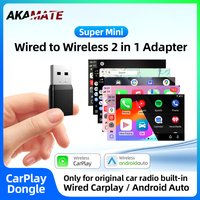 2IN1 Wireless Mini CarPlay Dongle Bluetooth Type-C USB Wired to Wireless CarPlay Android Auto Adapter for VW Audi Volvo Toyota