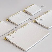 A6 A5 A7 A8 metal binder DIY Notebook Accessory DIY Notepad Stationery Clip Loose-leaf File Folder 6 Ring Binding Hoops binder