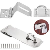 Right Angle Burglar-proof Stainless Steel Gate Bolt Shed Latch Padlock Hasp Door Clasp Lock