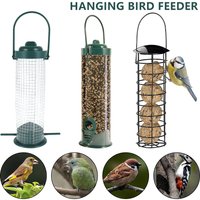 Hanging Bird Feeding Tool Garden Paddock Bird Feeder Pet Supplies Outdoor Decoration Wild Bird Seed Feeder PVC Tube Seed Feeders