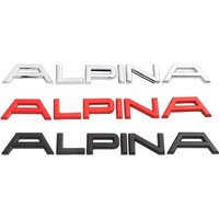 3D Metal Chrome Black Alpina Letters Rear Boot Trunk Stickers Fender Emblem Badge Decals B7 B6 D4 D5 Car Styling Accessories