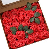 Artificial Foam Roses For Wedding DIY Craft Flowers Soft Latex Design Lifelike Foam Flowers Multiple Color Options