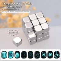 27/64Pcs Cat Eye 5mm Magnet Cube Nails Strong Magnetic Square Stick 9D/5D Cat Eye Gel Polish Line Strip DIY Manicure Design Tool