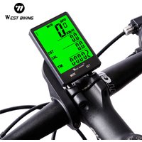 WEST BIKING Bike Compuer Stopwatch IPX6 Waterproof 2.8In Cycling Speedometer Wireless Multifuction 2 Backlight Modes Odometer