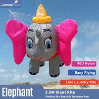 3.5m Elephant Kite Soft Inflatable Line Laundry Kite Pendant for Festival Display