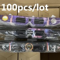 100PCS/lot Solar Eclipse Glasses 2024 Safe 3D Paper Solar Glasses Lentes Vr Eclipse Viewing Glasses Protects Eyes Random Color