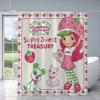 Strawberry Short Cake Shower Curtains, Bathroom Decor