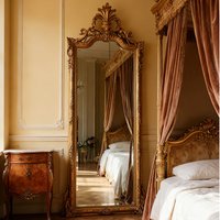 French vintage carved light luxury floor mirror court style clothing store dressing mirror living room bedroom wall decoration m