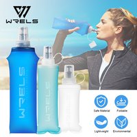WRELS 250 ml 500 ml weiche Flasche, zusammenklappbar, faltbar, TPU, BPA-frei, Outdoor-Sport, tragbarer Wasserbeutel, Laufen, Camping