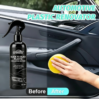 BLACK TO BLACK Plastic Restorer Long-Lasting Car Interior Plastic Repair Coating for Dashboard, Door Panel & Trim Wax Protection
