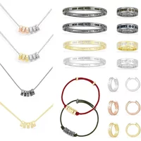 LI KI 925 Sterling Silver 2023 New High Quality Morse Code Earrings Necklace Bracelet Ring Stylish Exquisite Jewelry
