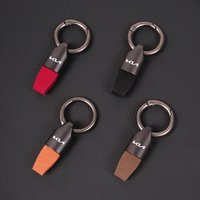 Luxury Leather Metal Key Chain Fashion Keychain Key Ring For KIA K9 Sportage Niro K5 Carnival EV6 EV9 EV3 K8 Stinger Forte Ceed