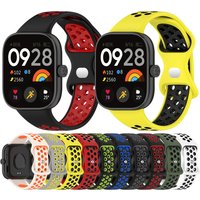 Atmungsaktives Silikonarmband für Redmi Watch 4 5 6 Sport, austauschbares Armband für Xiaomi Mi Band 8 Pro/9 Pro/10 Pro.