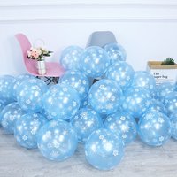 10/15/20 pièces bleu argent Transparent flocon de neige ballons en Latex glace neige princesse fête fille fête d'anniversaire décor hiver Air Globos