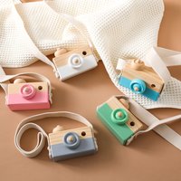 Wooden Camera Baby Toys Montessori Building Block Pendant for Children Fashion Camera DIY Presents Education game Nursing Gift
