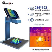 Caméra thermique TOOLTOP T210 avec objectif Macro 256x192, système Android Windows, imageur thermique, analyse des circuits PCB, caméra infrarouge