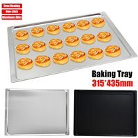 New 315*435mm Baking Tray Non-stick Aluminum Alloy Oven Tray Even Heating Cookies Baking Tray