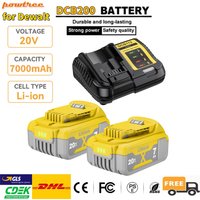 Zamiennik akumulatora litowo-jonowego Dewalt 18V/20 Volt MAX DCB200, zamiennik akumulatorów 18V DCB203 DCB184 DCB182 180 DCB181 DCB182 DCB201 DCB206, ładowarka