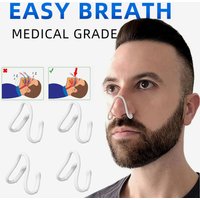 Dilatateur Nasal pour Anti-ronflement, pince-nez en Silicone, améliore les évents nasales, aide à la respiration pour un meilleur sommeil, soulage la rhinite, soulage la congestion
